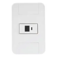 Conjunto 1 Tomada Para Telefone 4x2 Rj11 Branco Foto mini 1