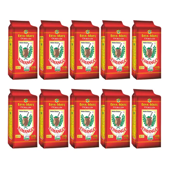Conjunto 10 Erva-mate De Chimarrão Moída Grossa 1kg Ximango Foto 1