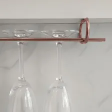 Conjunto 10 Organizadores Suportes De Taças 42cm Porta Taças Cor Rosé Gold Foto mini 2