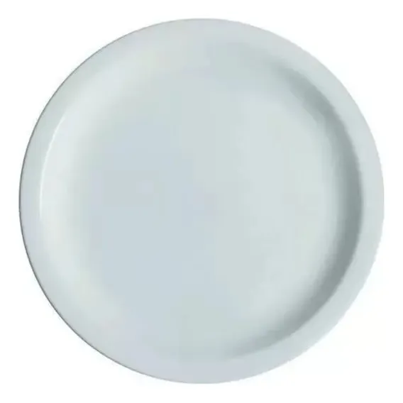Conjunto 10 Pratos De Sobremesa Branco Ceramica - Porcelart Foto 1