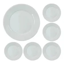 Conjunto 10 Pratos Rasos Porcelana 24,5cm Bar Hotel Germer Foto mini  2