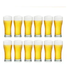 Conjunto 12 Copos Vidro Cerveja Pilsen Chopp Tulipa 200ml Cor Transparente Foto  mini 1