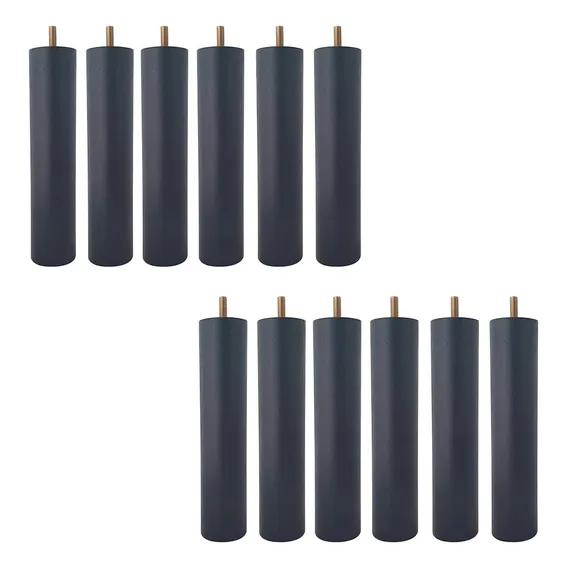 Conjunto 12 Pés De Cama 20cm Pés De Madeira Palito Box Baú C Foto 1