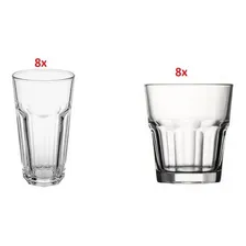 Conjunto 16 Copos Casablanca Turco Pasabahce 355ml/415ml Cor Transparente Foto mini 1