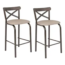 Conjunto 2 Banquetas Para Cozinha Assento Anat么mico Eg Foto mini 1