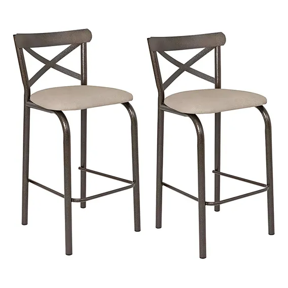 Conjunto 2 Banquetas Para Cozinha Assento Anat么mico Eg Foto 1