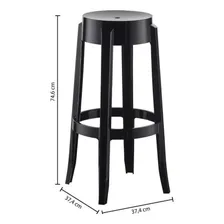 Conjunto 2 Banquetas Shine Plus UZ8007 Uz Preto Eiwt Foto mini 2