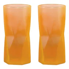 Conjunto 2 Copo Para Festa Laranja Neon 465ml Foto  mini 1