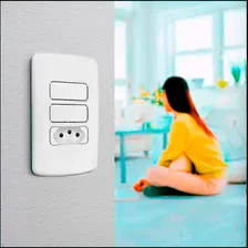 Conjunto 2 Interruptor Paralelo + 1 Tomada 20a 250v Composé Foto mini  3