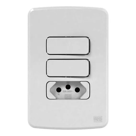 Conjunto 2 Interruptor Paralelo + 1 Tomada 20a 250v Composé Foto 1