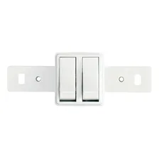 Conjunto 2 Interruptores Simples Horizontal Branco 10a 250v Foto mini 2