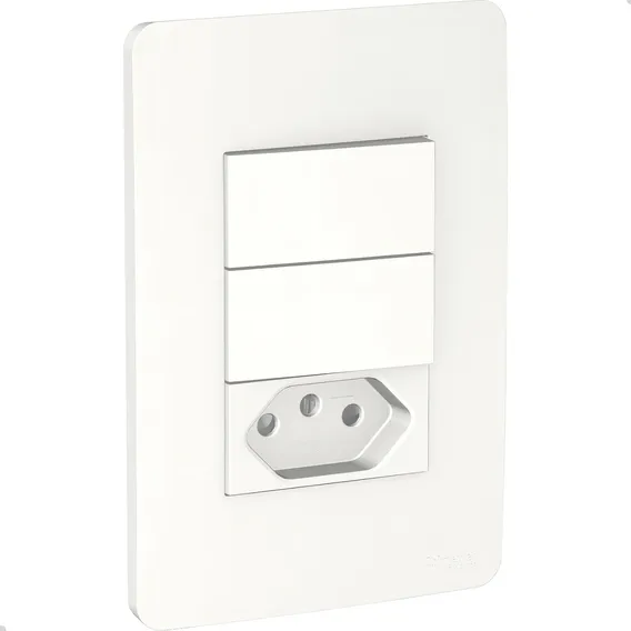 Conjunto 2 Interruptores + Tomada 10a 250v Orion Schneider Foto 1