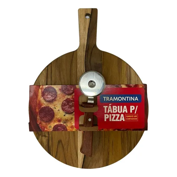 Conjunto 2 Peças Tábua E Cortador Para Pizza - Tramontina Foto 1
