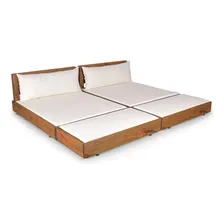 Conjunto 2 Sofás Chaise Com 2 Puffs Rustic Versatti Be Foto mini 2