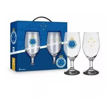 Conjunto 2 Taças Windsor Times Cruzeiro Presente Brasfoot Cor Transparente Foto mini 1
