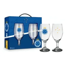 Conjunto 2 Taças Windsor Times Cruzeiro Presente Brasfoot Cor Transparente Foto mini 2