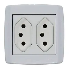 Conjunto 2 Tomada Sobrepor 10a 250v Monobloco - Ilumi 84120 Cor Branco Foto mini 4