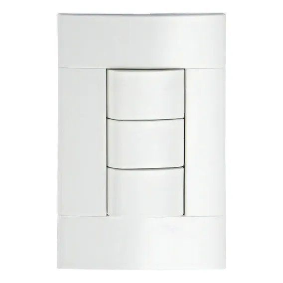 Conjunto 3 Interruptores Paralelos 10a Lunare 250v Pl/br Foto 1