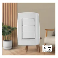 Conjunto 3 Interruptores Simples - Ilumi Slim - 8019 Foto mini 3
