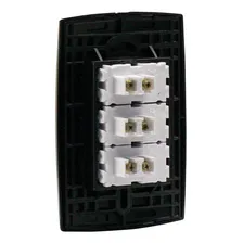 Conjunto 3 Interruptores Simples Preto Force Line Foto mini 2