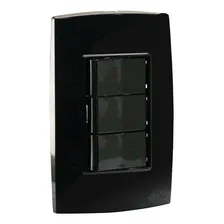 Conjunto 3 Interruptores Simples Preto Force Line Foto mini 1