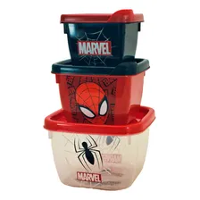 Conjunto 3 Potes Conect Homem Aranha Foto  mini 1