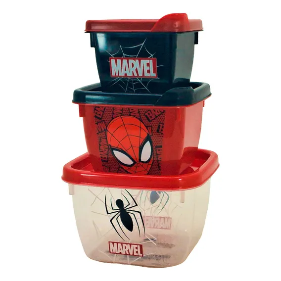 Conjunto 3 Potes Conect Homem Aranha Foto 1