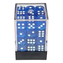Conjunto 36 Dados Rpg Translucido D6 Central Azul Céu Dice Foto mini 3