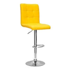 Conjunto 4 Banquetas Dublin Couro Pu Regulagem De Altura Cor Amarelo Foto mini 2