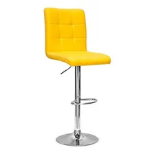 Conjunto 4 Banquetas Dublin Couro Pu Regulagem De Altura Cor Amarelo Foto mini  2