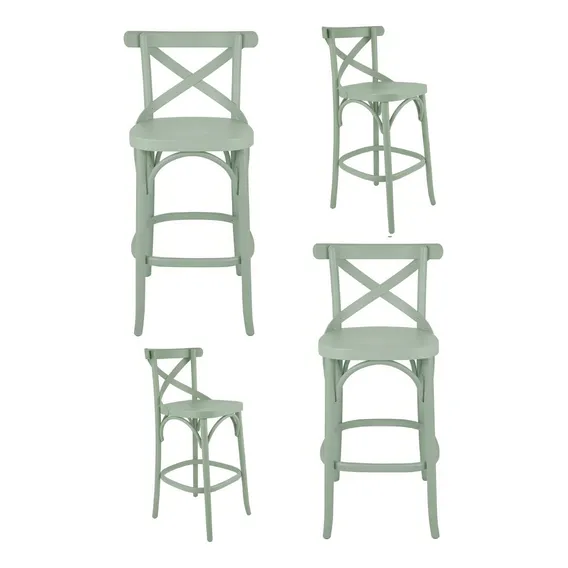Conjunto 4 Banquetas Texas Gamma Móveis Foto 1