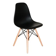 Conjunto 4 Cadeiras Charles Eames Eiffel Concha Fixa - Preto Foto mini  2