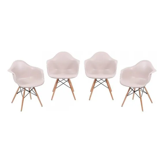 Conjunto 4 Cadeiras Com Braço Eames Wt Foto 1