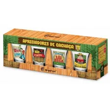 Conjunto 4 Copos De Dose Shot Cachaça Caipira 60ml Brasfoot Foto mini  2