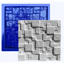 Conjunto 4 Moldes Formas 3d Gesso Ou Cimento Abs Azul - Xmoldes - (molde 3d Trançado - Molde 3d Campestre - Molde 3d Cullinans - Molde 3d Mosaico) Foto mini  2