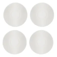 Conjunto 4 Pires Chá Cerâmica 15,2cm Perla Branco Foto mini 1
