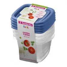 Conjunto 4 Potes Plástico 200ml - Sanremo Foto mini 1
