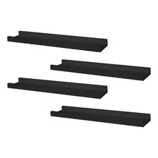 Conjunto 4 Prateleiras Decorativas 80cm Mdf Borda Protetora Foto  mini 1
