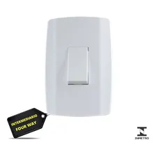 Conjunto 4x2 Interruptor Intermediário Four Way Slim Ilumi Cor Branco Foto mini  3
