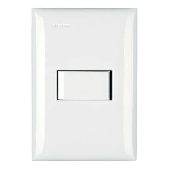 Conjunto 4x2 Interruptor Simples Thesi Bticino M5a01 Corrente Nominal 10 A Voltagem Nominal 250v Foto 1