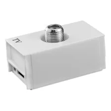 Conjunto 4x4 Antena Coaxial + Tomada 10a Slim Ilumi Cor Branco Foto mini 3