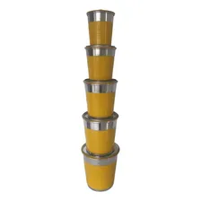 Conjunto 5 Latas Mantimentos Alumínio Reforçado Amarelo Foto  mini 1