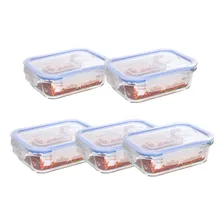 Conjunto 5 Pote Hermético Marmita 630ml Pote Vidro Prático Cor Sortida Foto mini 1