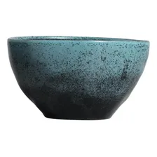 Conjunto 6 Bowls Cumbuca Tigela Jogo Cerâmica Petroleum Azul Foto mini  3