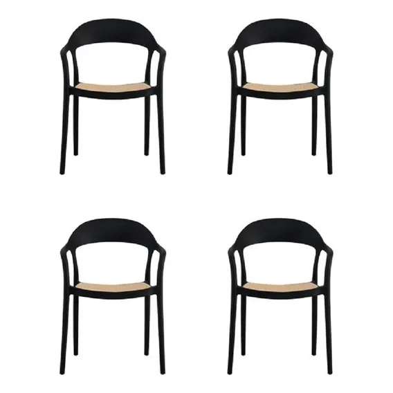 Conjunto 6 Cadeiras Para Jardim E Varanda Lia Com Braço Foto 1