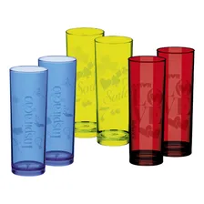 Conjunto 6 Copos Neon Long Drink 330ml Modelo Exclusivo Top Cor Copo Foto mini 2