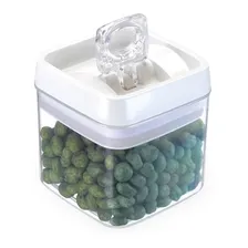 Conjunto 6 Potes Herméticos Quadrados Acrílico 1,1 Litros Cor Branco Foto mini  3