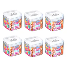 Conjunto 6 Potes Herméticos Quadrados AcrÃlico 1,1 Litros Cor Branco Foto mini 1