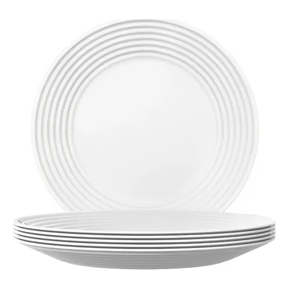 Conjunto 6 Pratos Duralex Opaline Saturno 26cm Raso Foto 1
