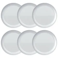 Conjunto 6 Pratos Rasos 27cm Nadir Opaline Linha Blanc Foto mini 1